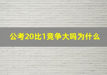 公考20比1竞争大吗为什么