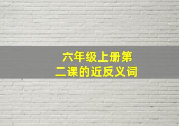 六年级上册第二课的近反义词