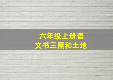 六年级上册语文书三黑和土地