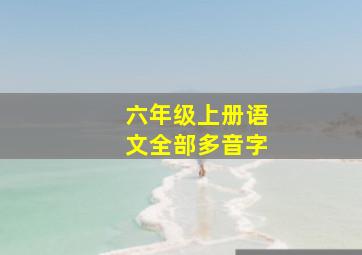 六年级上册语文全部多音字