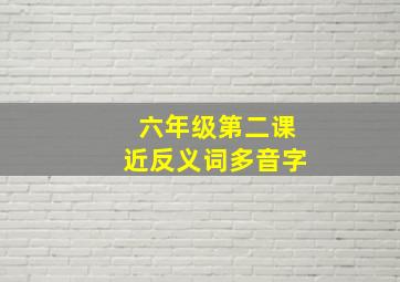 六年级第二课近反义词多音字