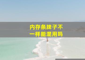 内存条牌子不一样能混用吗