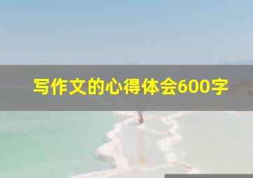 写作文的心得体会600字