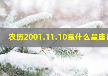 农历2001.11.10是什么星座的