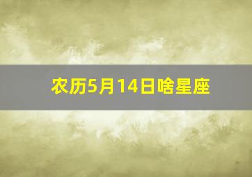 农历5月14日啥星座