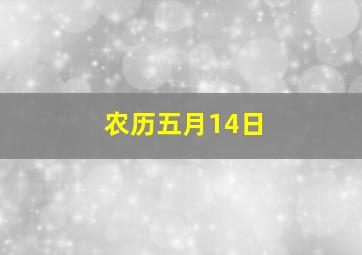 农历五月14日