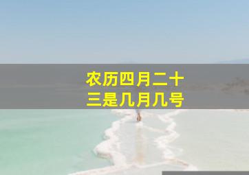 农历四月二十三是几月几号