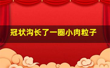 冠状沟长了一圈小肉粒子