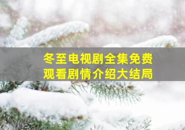 冬至电视剧全集免费观看剧情介绍大结局