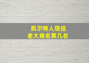 凯尔特人现役老大排名第几名