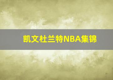 凯文杜兰特NBA集锦