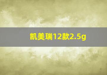 凯美瑞12款2.5g