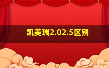 凯美瑞2.02.5区别