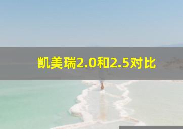 凯美瑞2.0和2.5对比