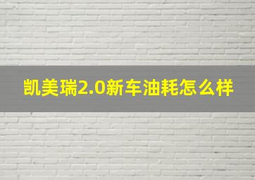 凯美瑞2.0新车油耗怎么样