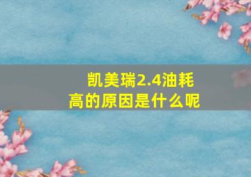 凯美瑞2.4油耗高的原因是什么呢