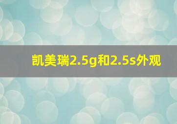 凯美瑞2.5g和2.5s外观