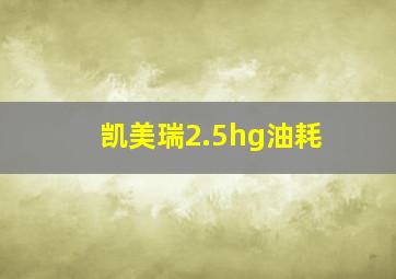 凯美瑞2.5hg油耗