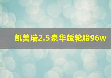 凯美瑞2.5豪华版轮胎96w