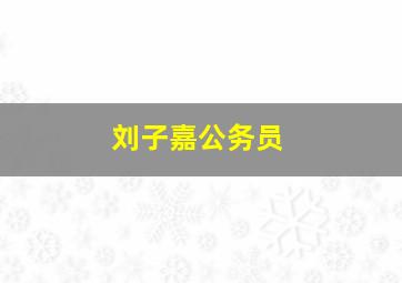 刘子嘉公务员