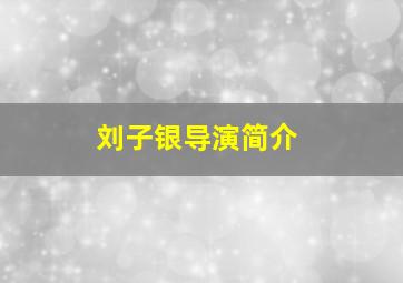 刘子银导演简介