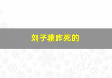 刘子骥咋死的