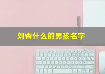 刘睿什么的男孩名字