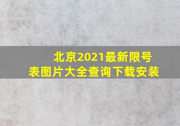 北京2021最新限号表图片大全查询下载安装