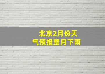 北京2月份天气预报整月下雨