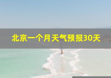 北京一个月天气预报30天