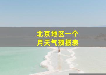 北京地区一个月天气预报表