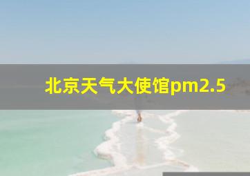 北京天气大使馆pm2.5