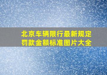 北京车辆限行最新规定罚款金额标准图片大全