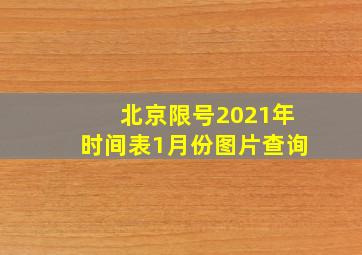 北京限号2021年时间表1月份图片查询