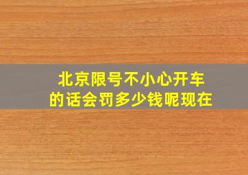 北京限号不小心开车的话会罚多少钱呢现在