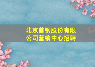 北京首钢股份有限公司营销中心招聘