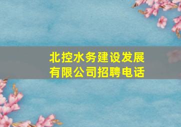 北控水务建设发展有限公司招聘电话