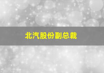 北汽股份副总裁