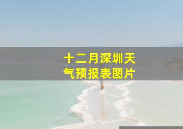 十二月深圳天气预报表图片