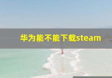 华为能不能下载steam