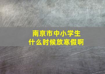 南京市中小学生什么时候放寒假啊