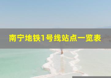 南宁地铁1号线站点一览表