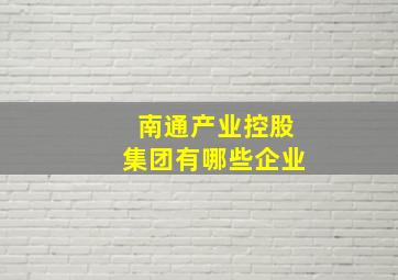 南通产业控股集团有哪些企业