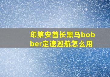 印第安酋长黑马bobber定速巡航怎么用