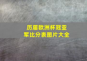 历届欧洲杯冠亚军比分表图片大全