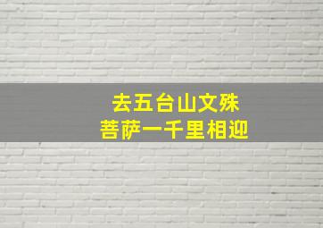 去五台山文殊菩萨一千里相迎