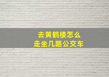 去黄鹤楼怎么走坐几路公交车