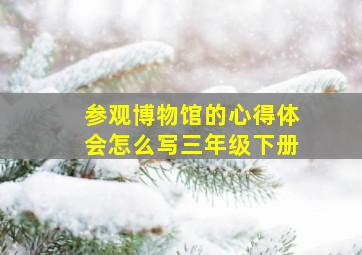 参观博物馆的心得体会怎么写三年级下册