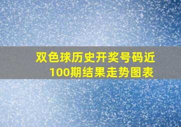 双色球历史开奖号码近100期结果走势图表