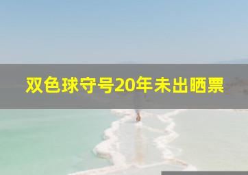 双色球守号20年未出晒票